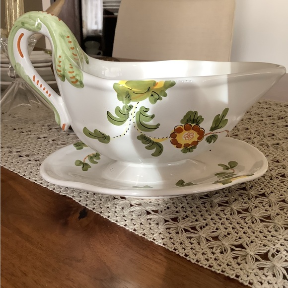 Vintage Cantagalli hand Painted gravy boat - Picture 5 of 8